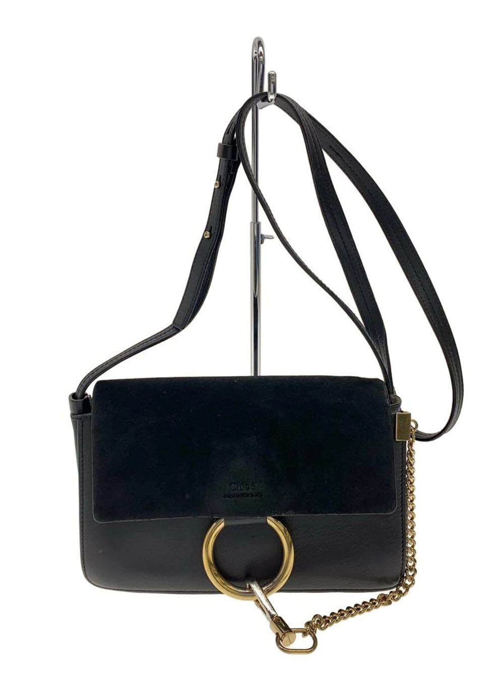 Chloe Shoulder Bag Suede Black